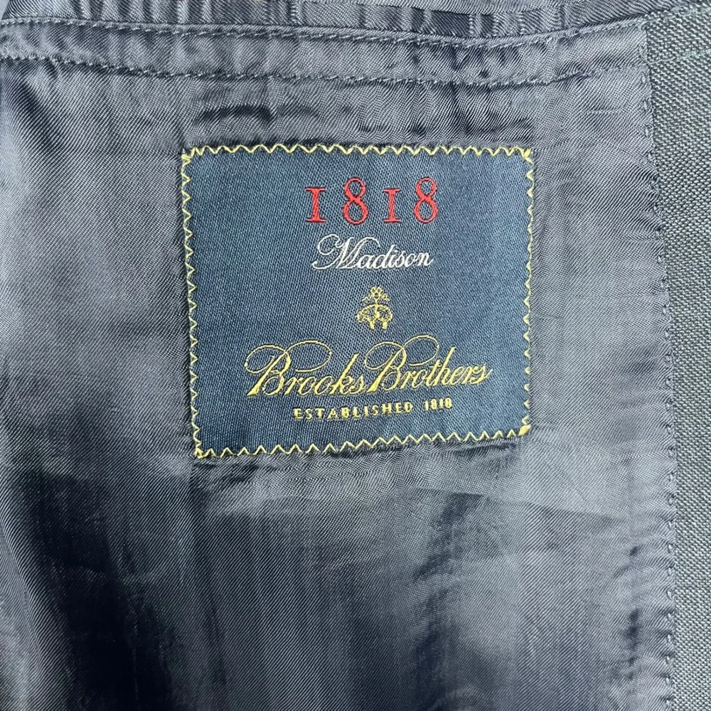 Brooks Brothers 1818 Madison Blazer Mens 44R Navy‎ Blue Vitale Barberis Canonico